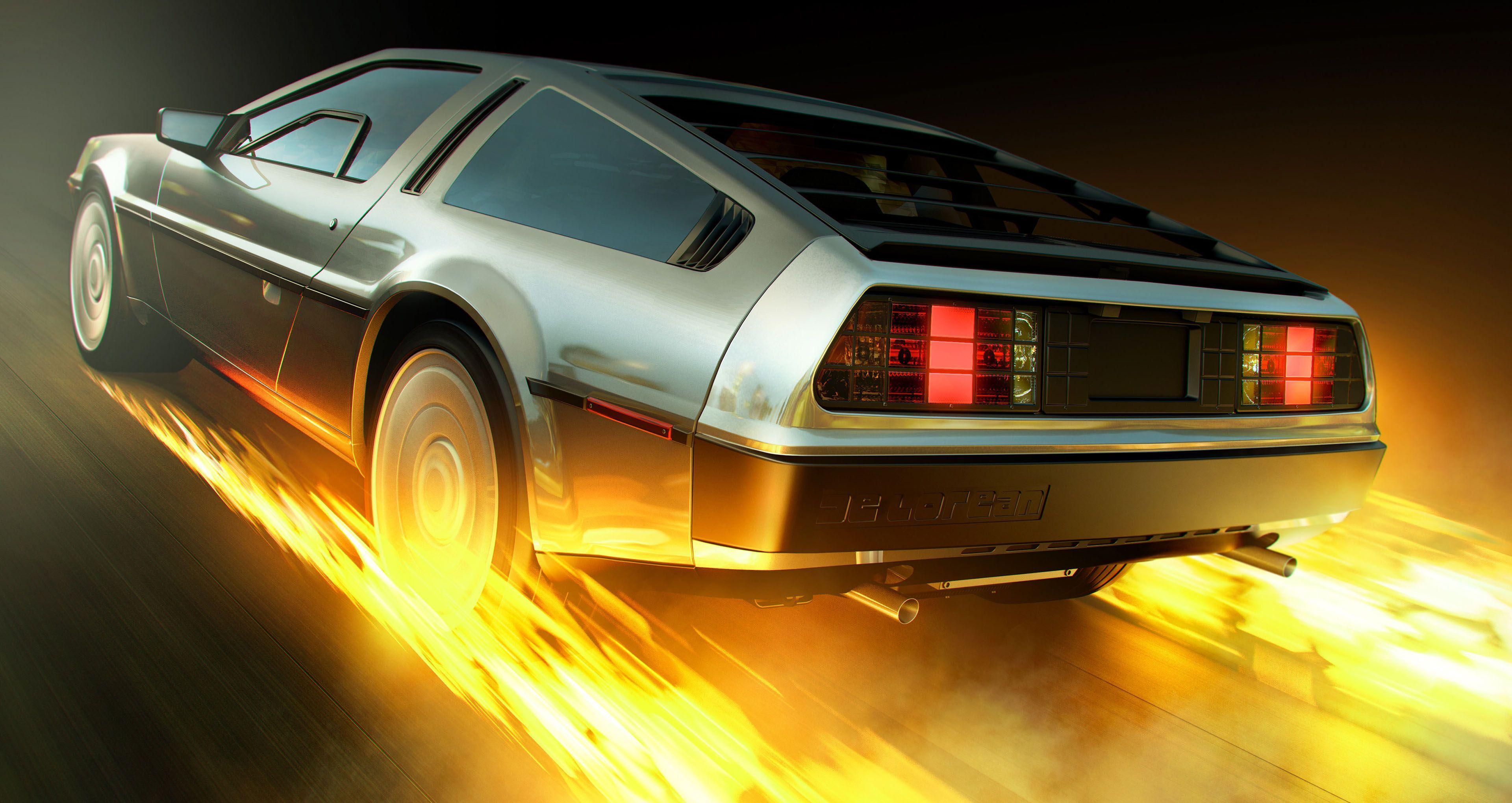 Back to the Future DeLorean 4K HD wallpaper Cars Wallpaper