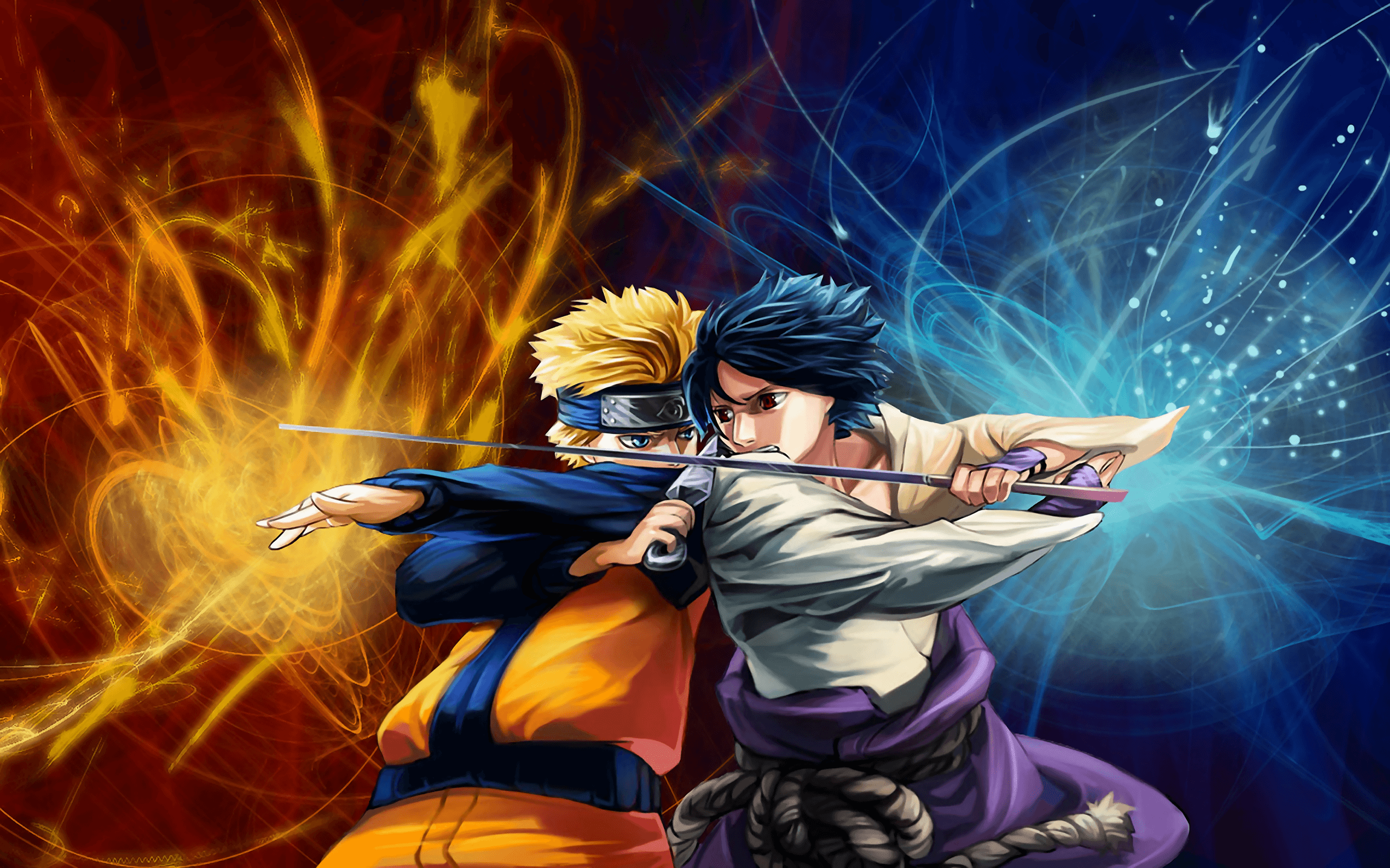 Uchiha Sasuke, Naruto: Shippuden, Uzumaki Naruto, swords