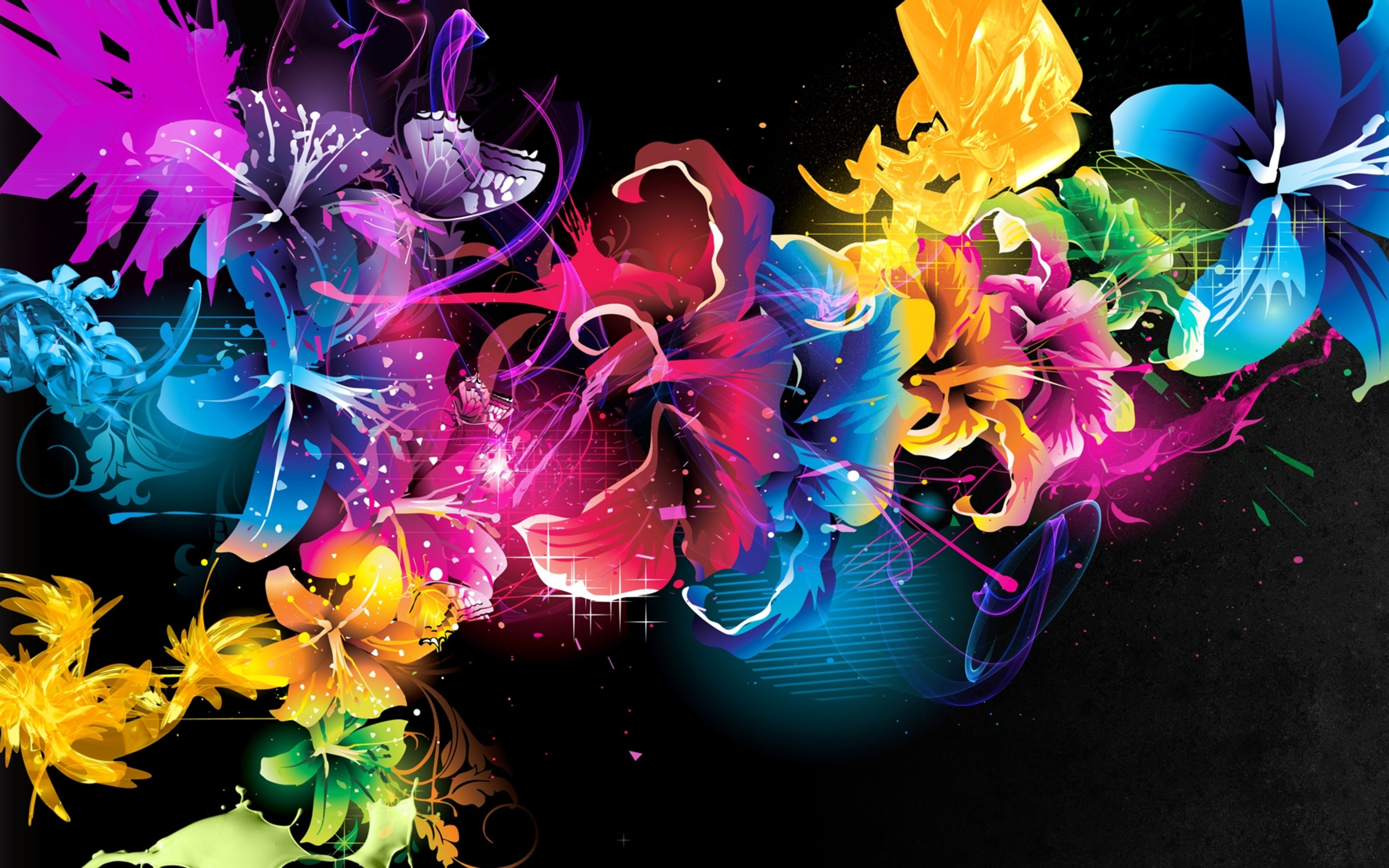3D & Abstract Colorful Fractals 4K wallpaper Desktop, Phone