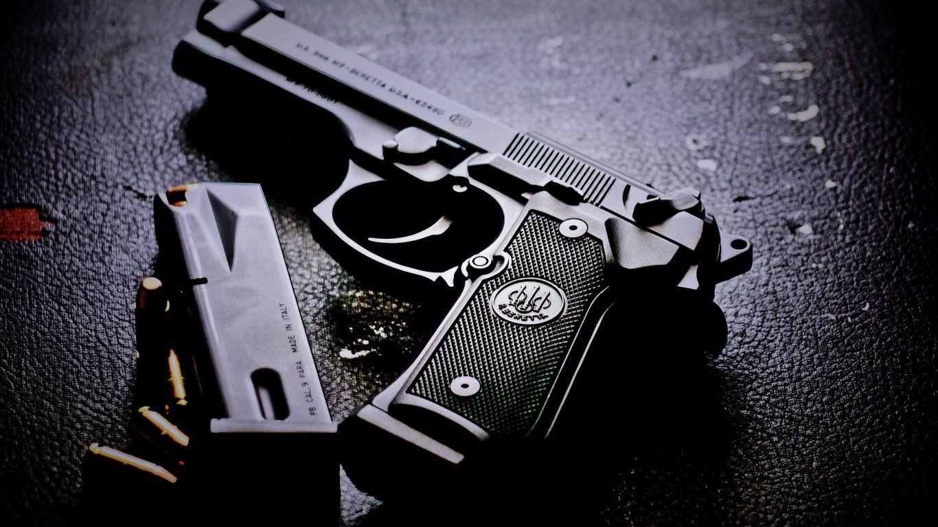 Beretta M9 pistol Widescreen HD Wallpaperx768 HD Other