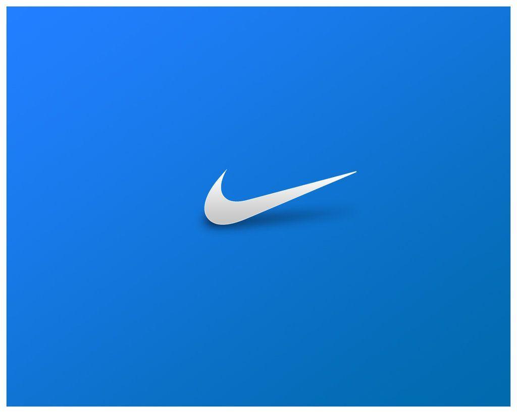Nike Logo In Blue Backgrounds 