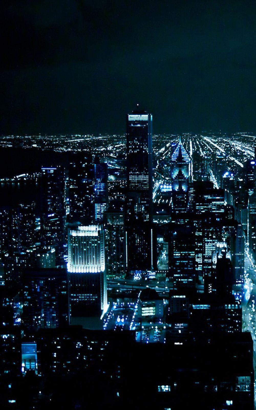 Chicago Skyline Night Android Wallpaper free download