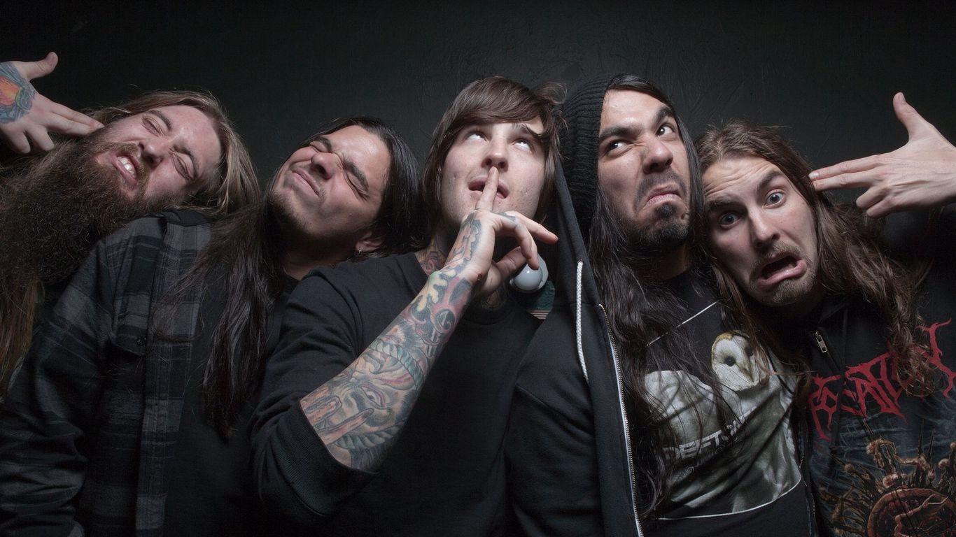 Download wallpaper 1366x768 suicide silence, deathcore, mark heylmun