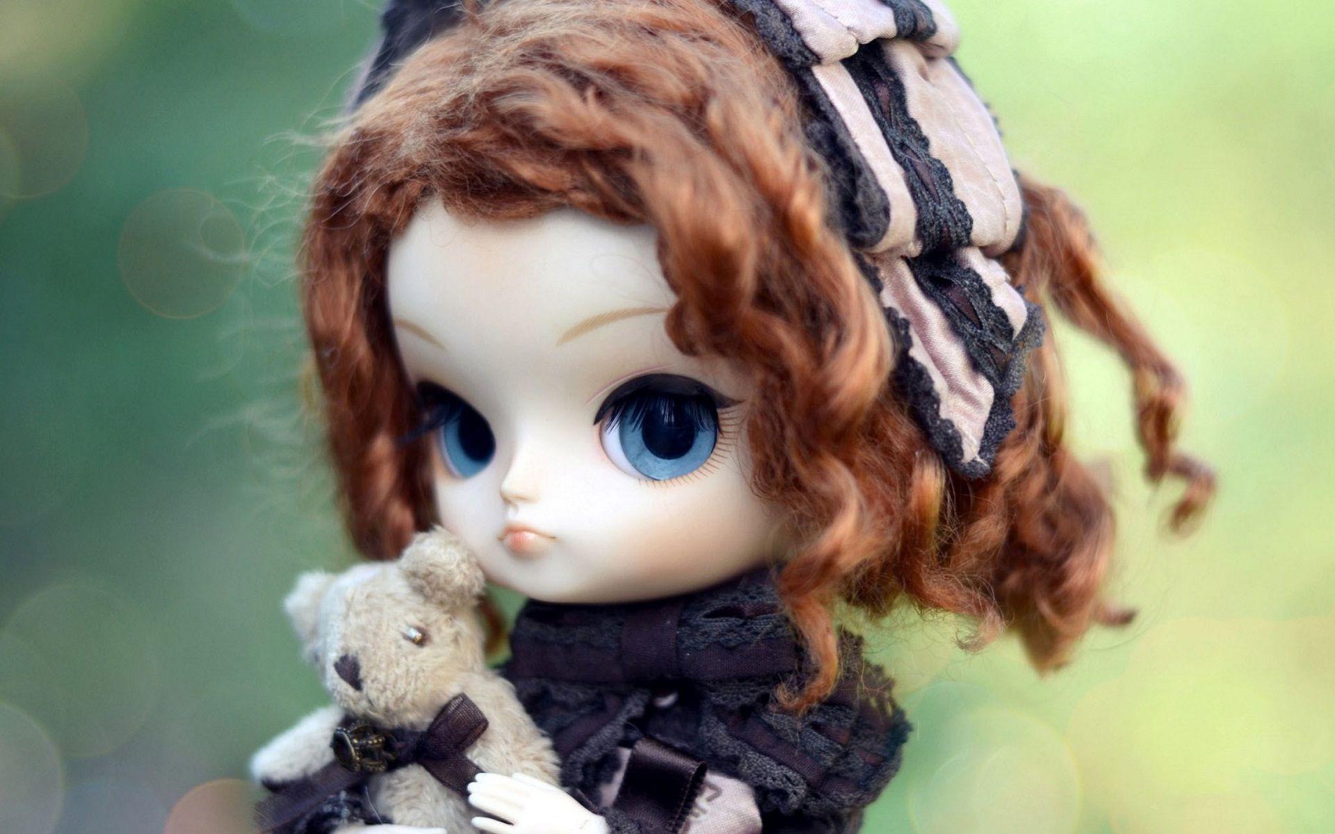Sweet and love doll with teddy. HD Wallpaper Rocks