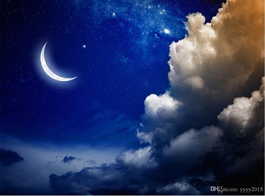 3D Nature Wallpaper HD 3D Fantasy Night Sky Moon Clouds Ceiling