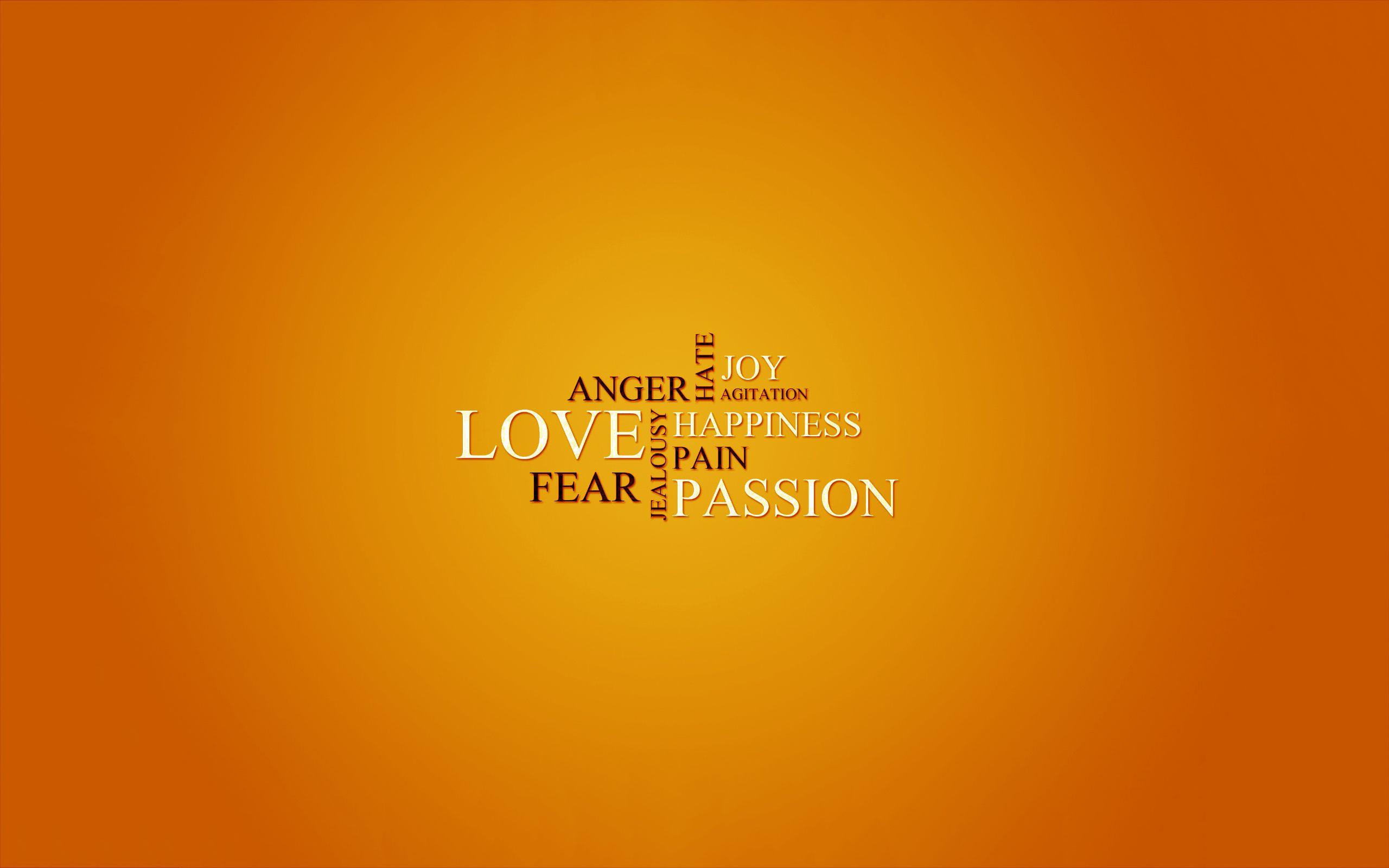 Love hate happines passion