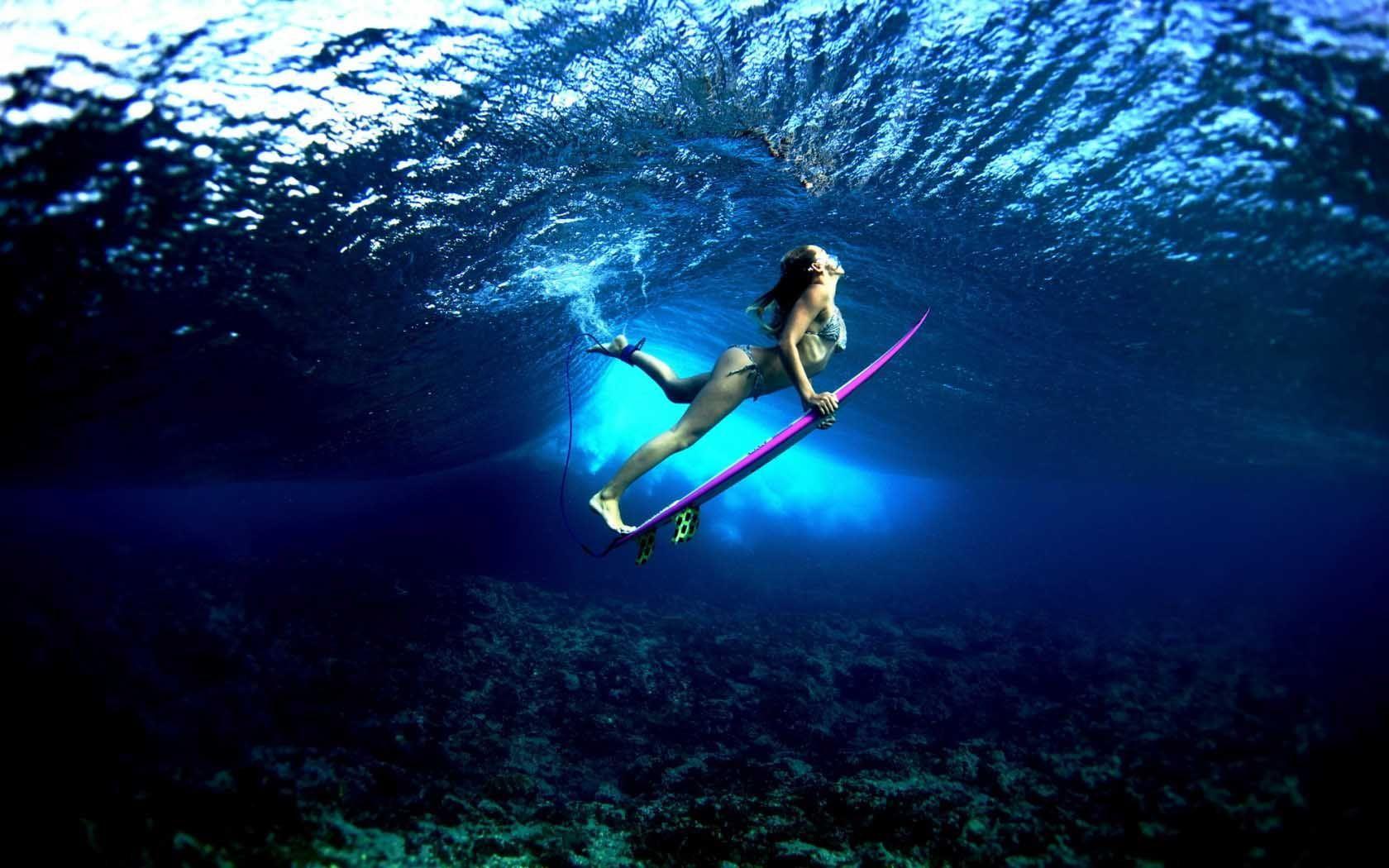 Surfing Girl HD Wallpaper 4 whb #SurfingGirlHDWallpaper #SurfingGi
