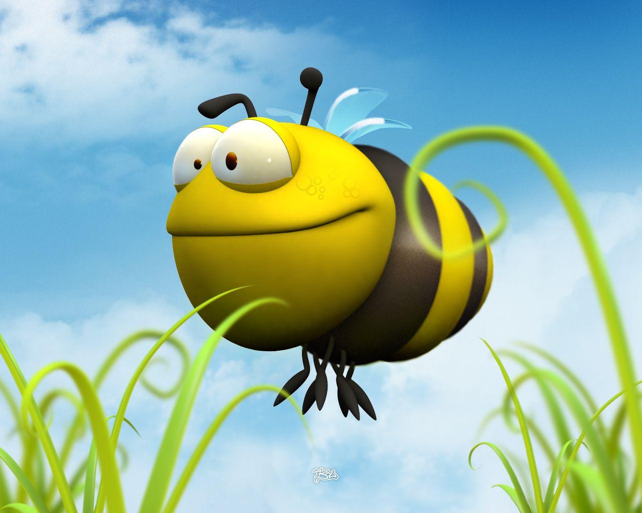 Funny Bee. Funny Animal