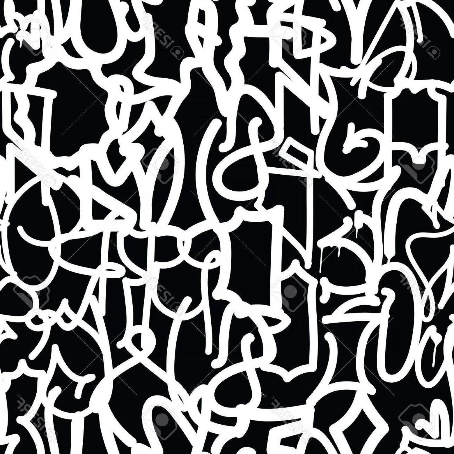 Photostock Vector Graffiti Background Seamless Pattern Vector Tags