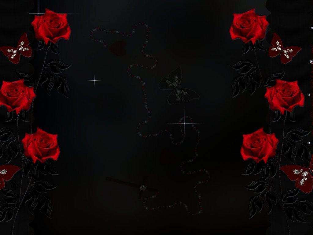 Free Red Rose Frame Design Background For PowerPoint PPT
