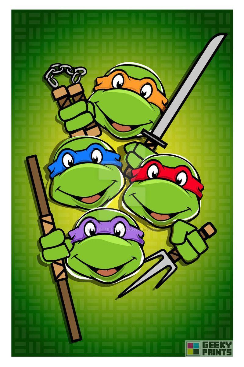 retro ninja turtles wallpaper