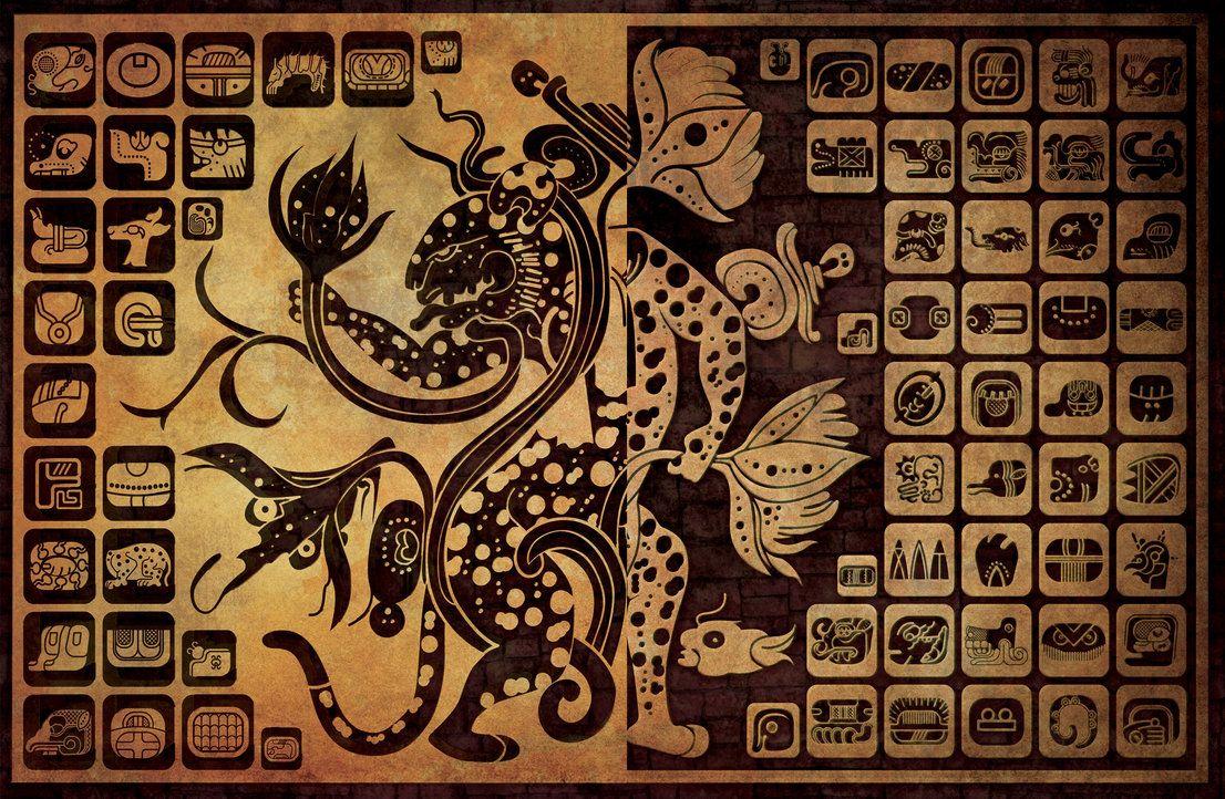 mayan glyphs wallpaper