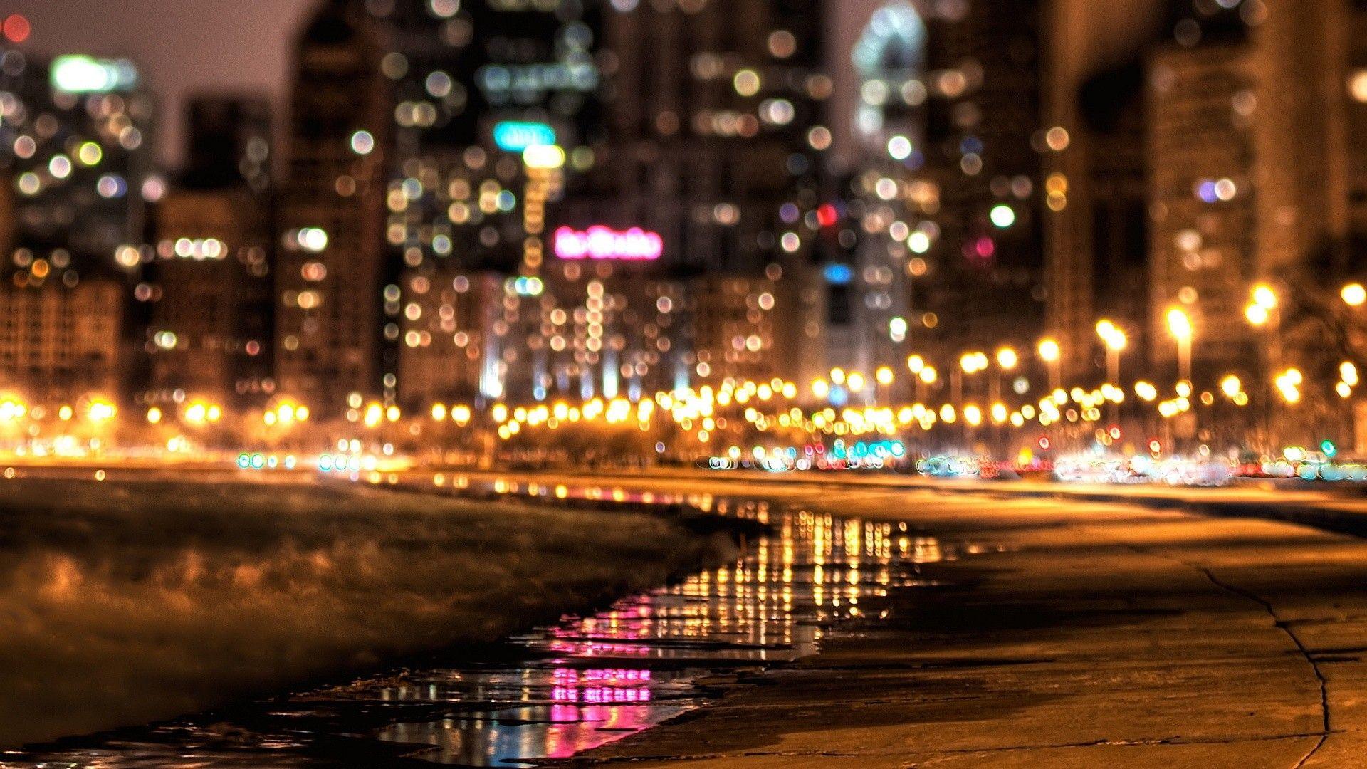 City Lights Background Wallpaper