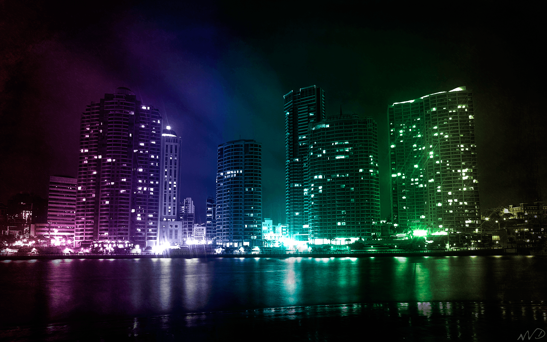 beautiful city lights HD wallpaper