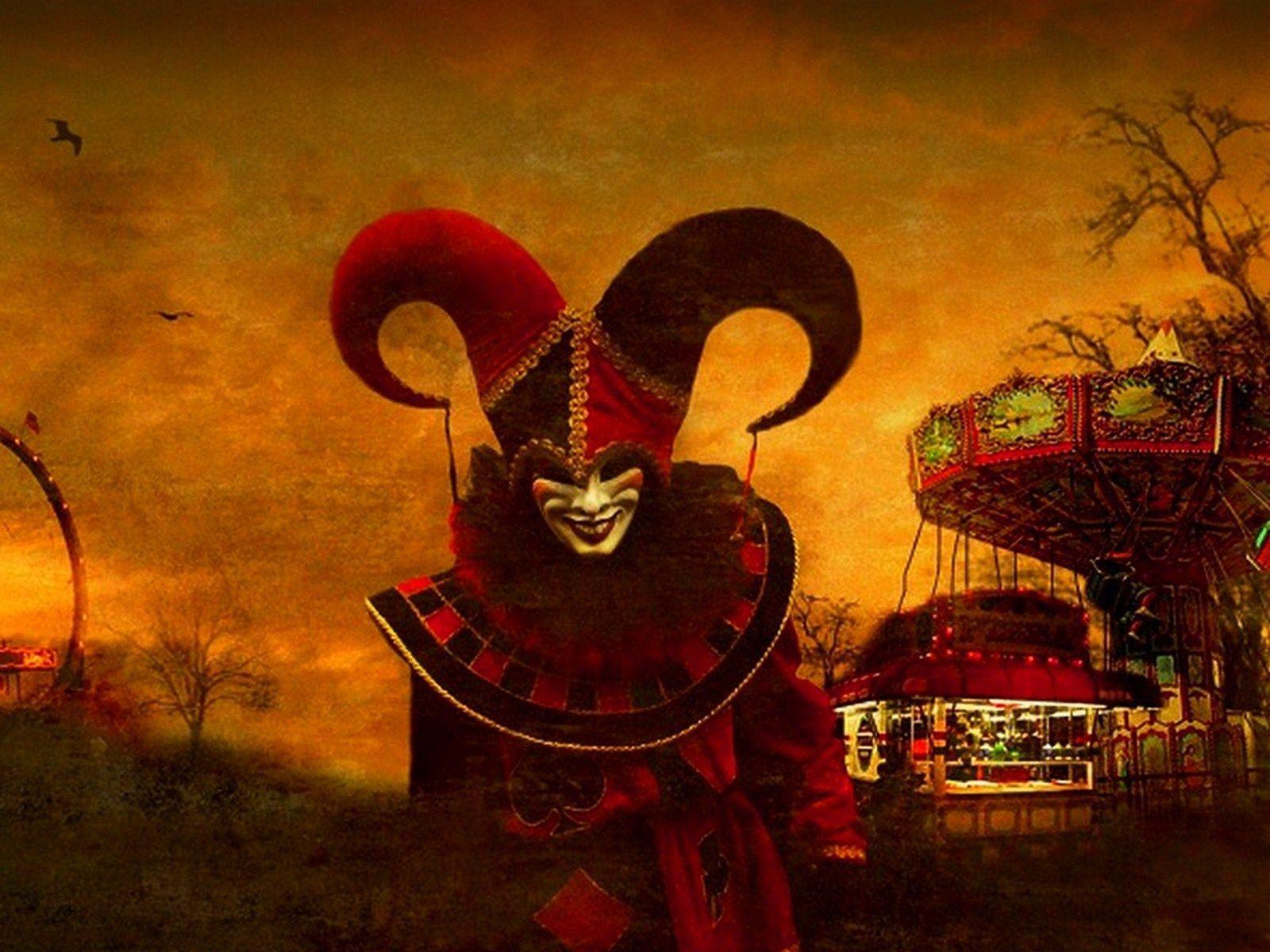 Wallpaper. Evil clowns, Evil jester