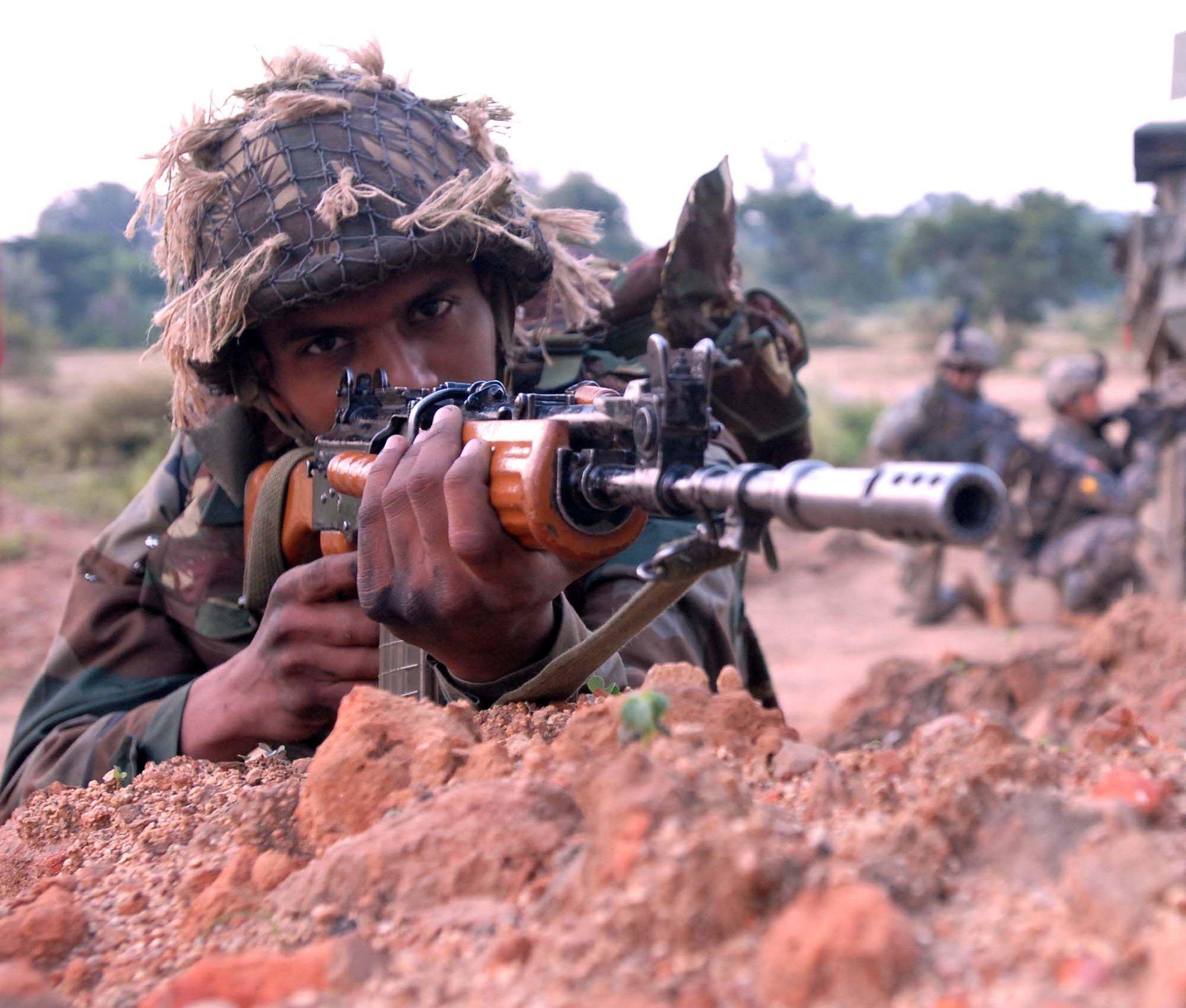 Indian Army soldier at Camp