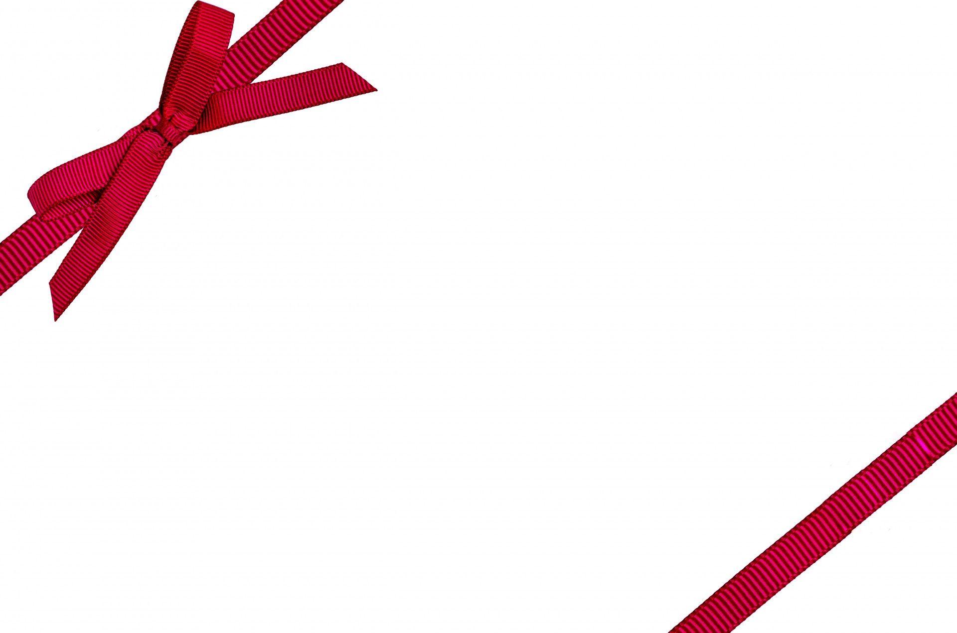 Red Bow On White Background Free Domain Picture