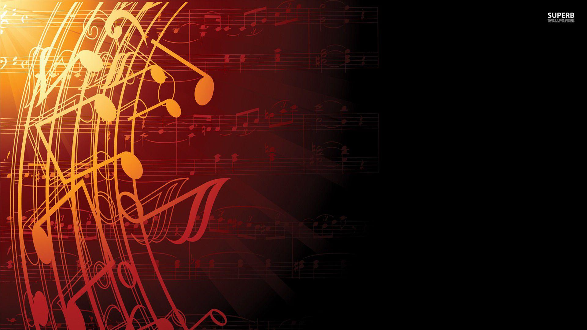Colorful Music Notes Wallpaper Clipart Image