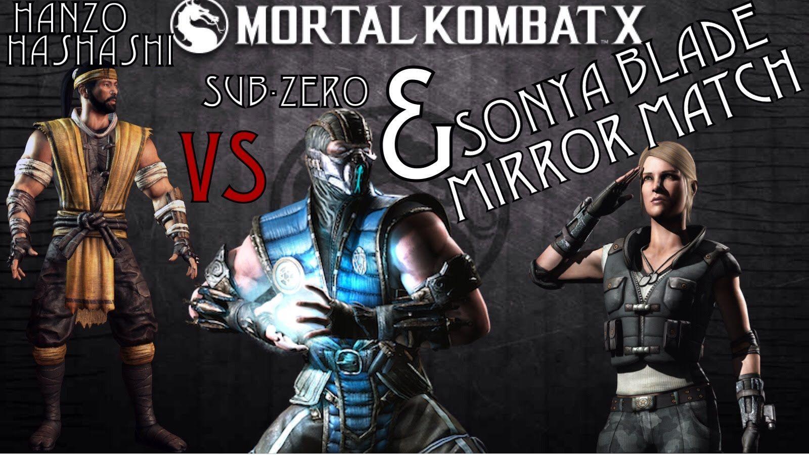 Mortal Kombat X Hanzo Hasashi (Scorpion) VS Sub Zero & Sonya Blade