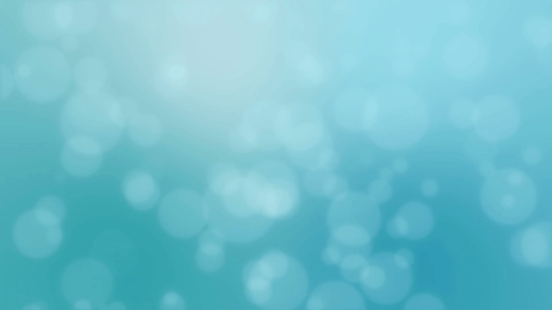 Beautiful Teal Blue Blurred Bokeh Glowing Particles Motion