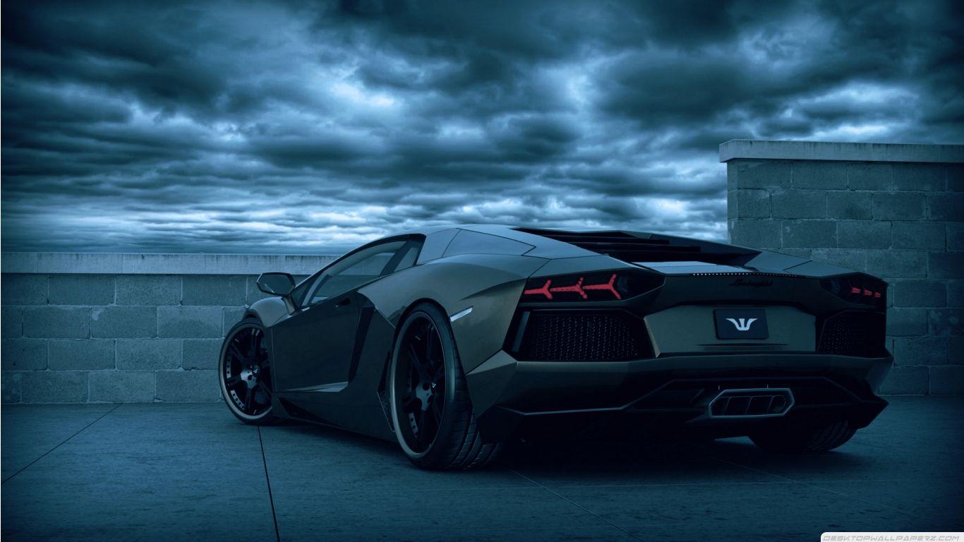 Lamborghini Aventador Dark Blu HD Wallpaper, Background Image