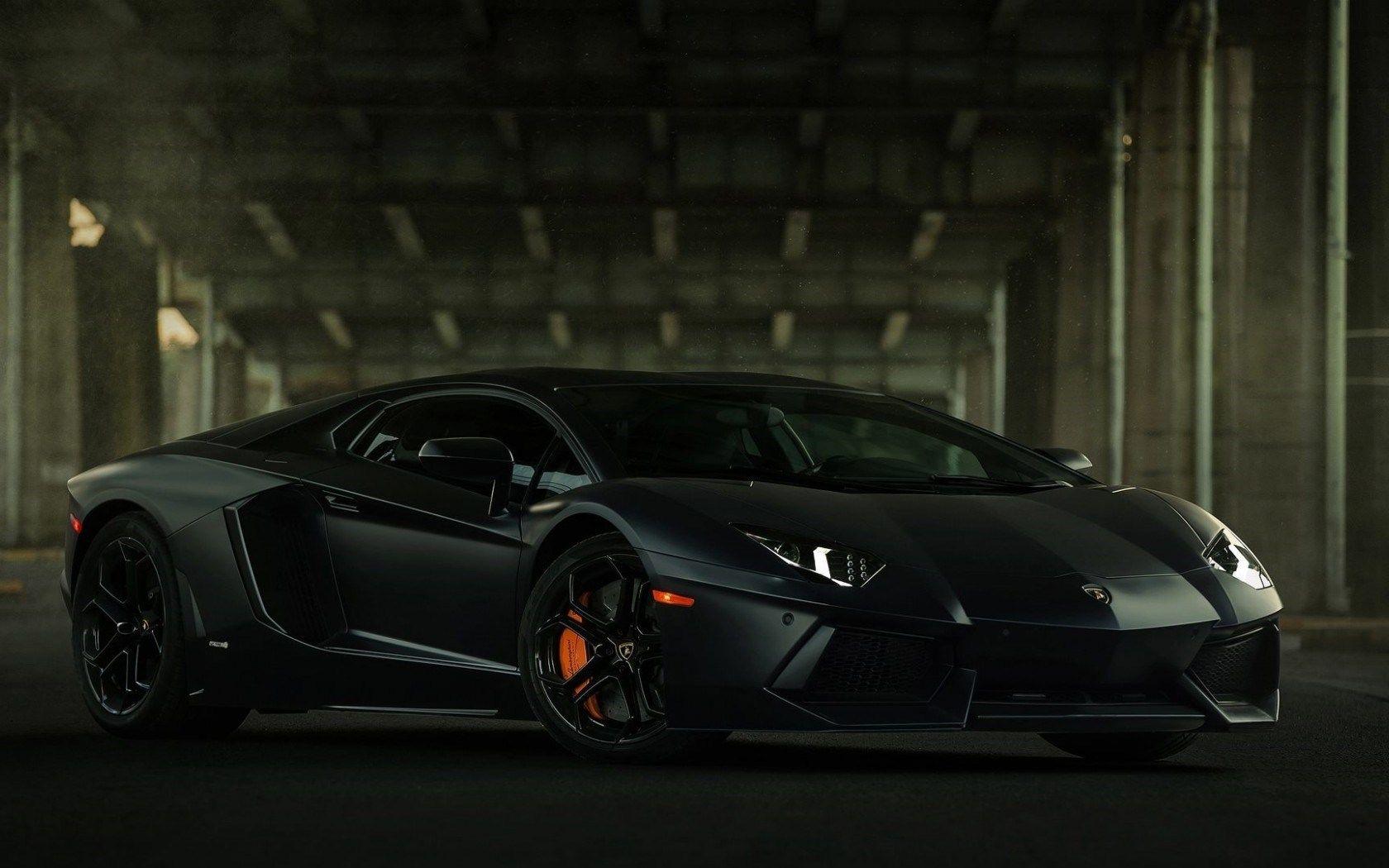 Lamborghini Aventador Roadster Matte Black HD Wallpaper, Background