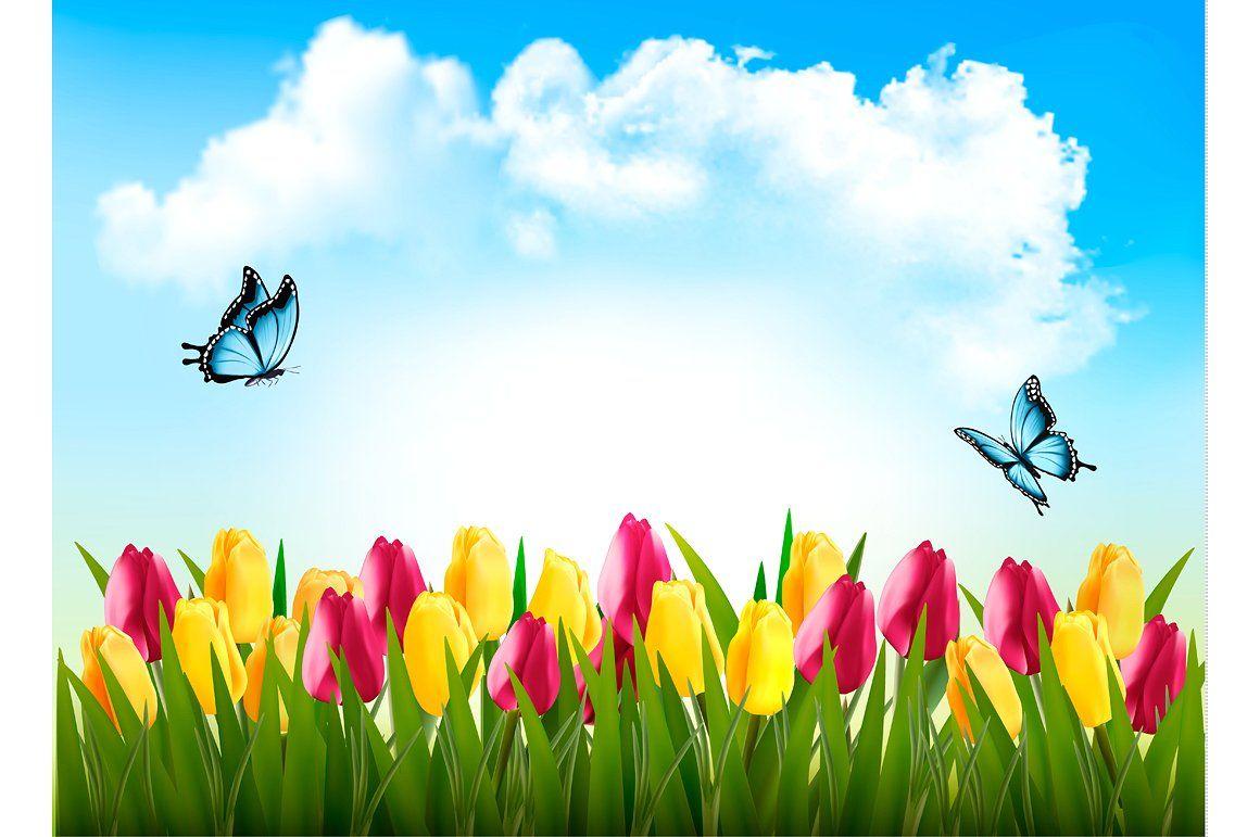 Nature spring background Illustrations Creative Market