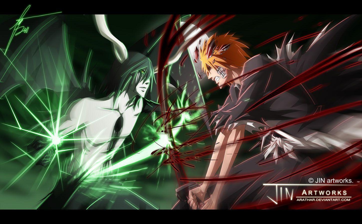 Ichigo vasto lord vs Ulquiorra murcielago  Bleach anime ichigo, Bleach  anime, Bleach anime art