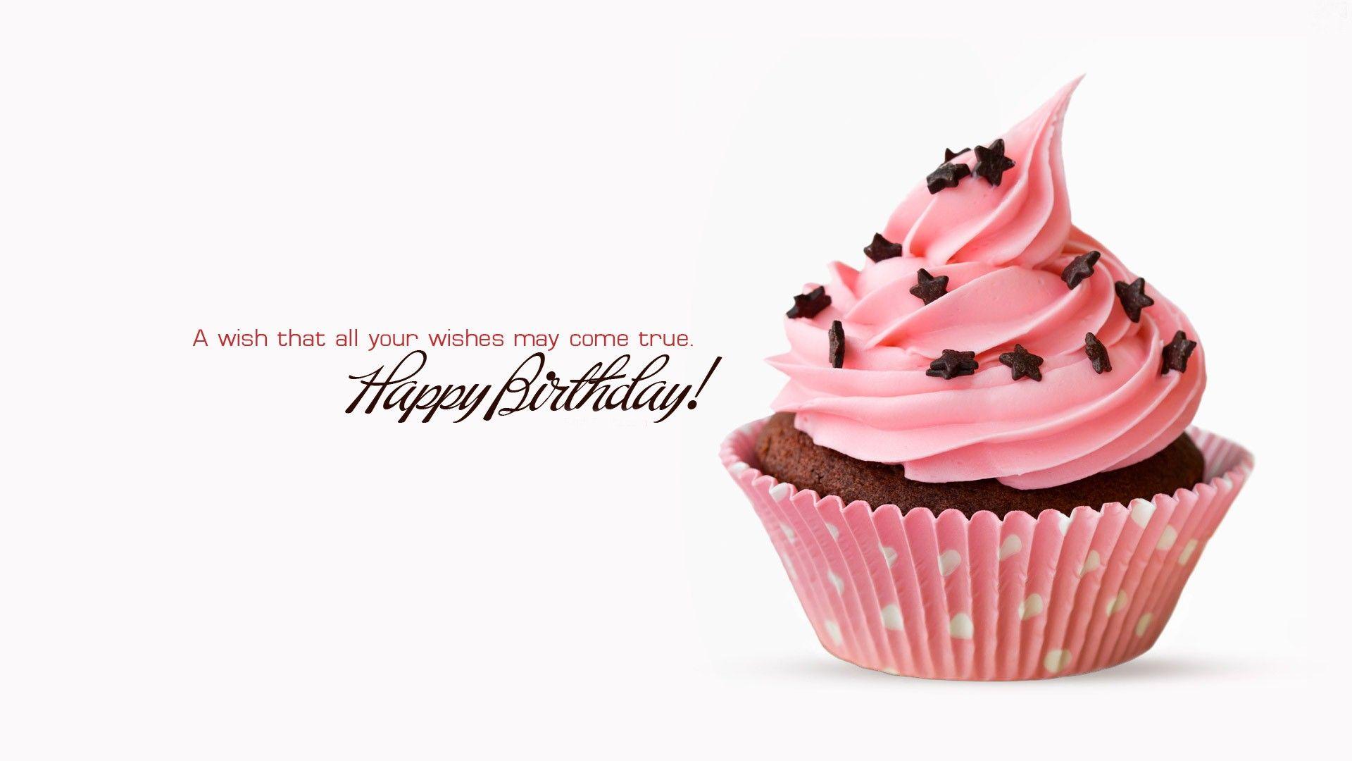 Happy Birthday Cupcake, Wishes and Greeting HD Wallpaper- Happy