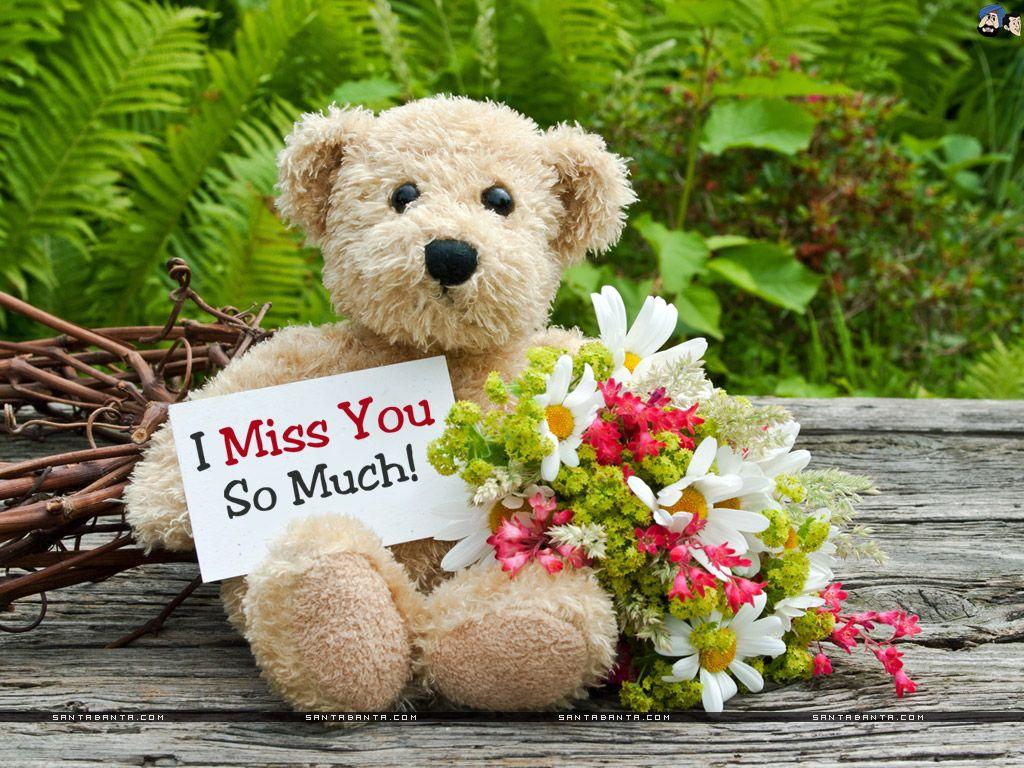 I Miss You Teddy Bear Image HD Wallpaper. Beautiful image HD