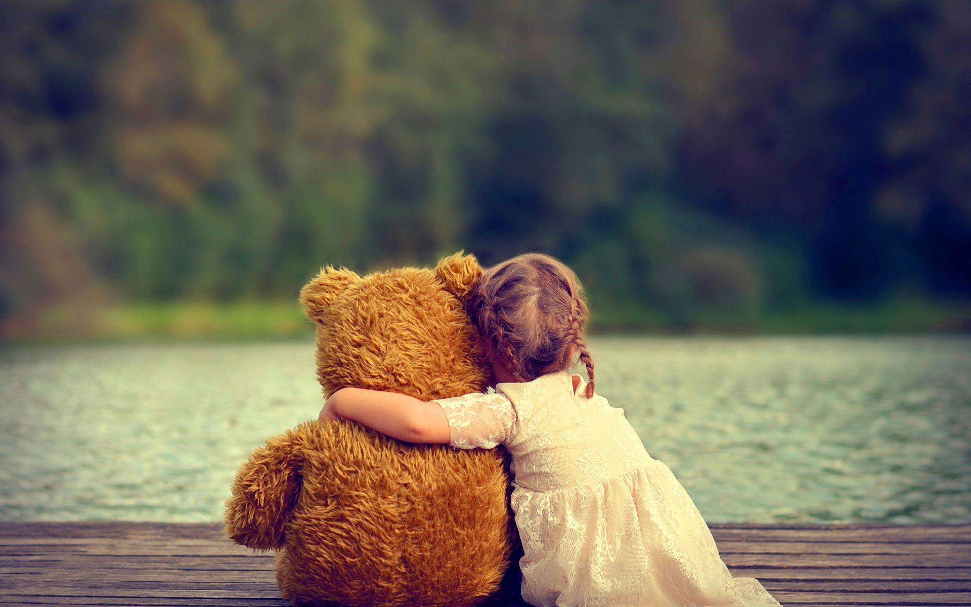 I miss you dear baby and teddy bear HD wallpaperNew HD wallpaper