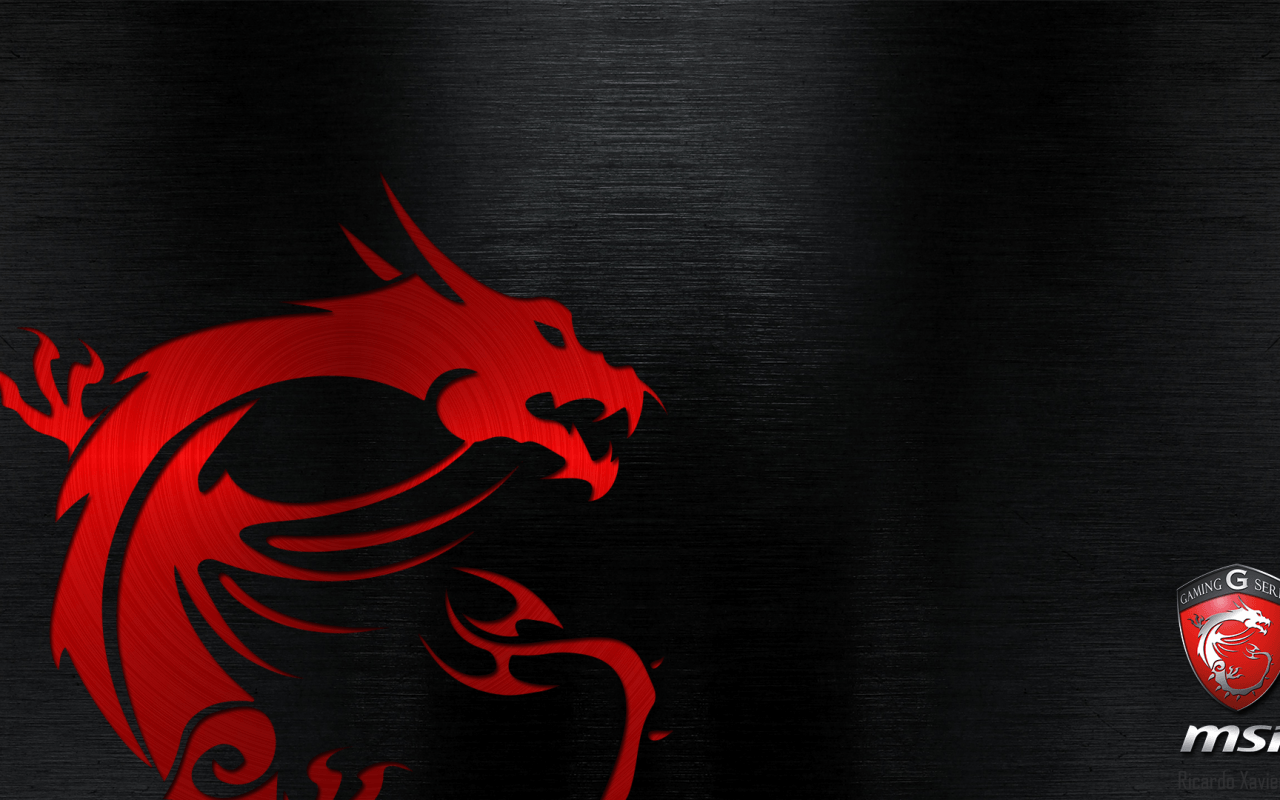 Download 1280x800 Msi Gaming Series, Dragon Logo Wallpaper