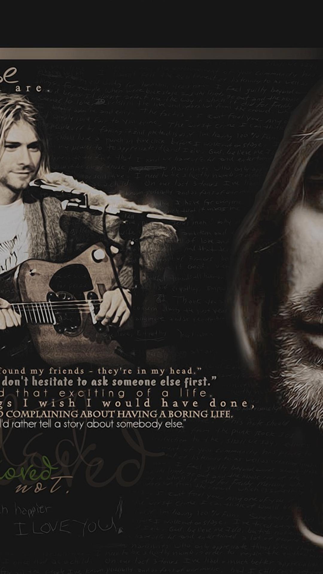 Nirvana kurt cobain sepia guitars artwork musicians wallpaper