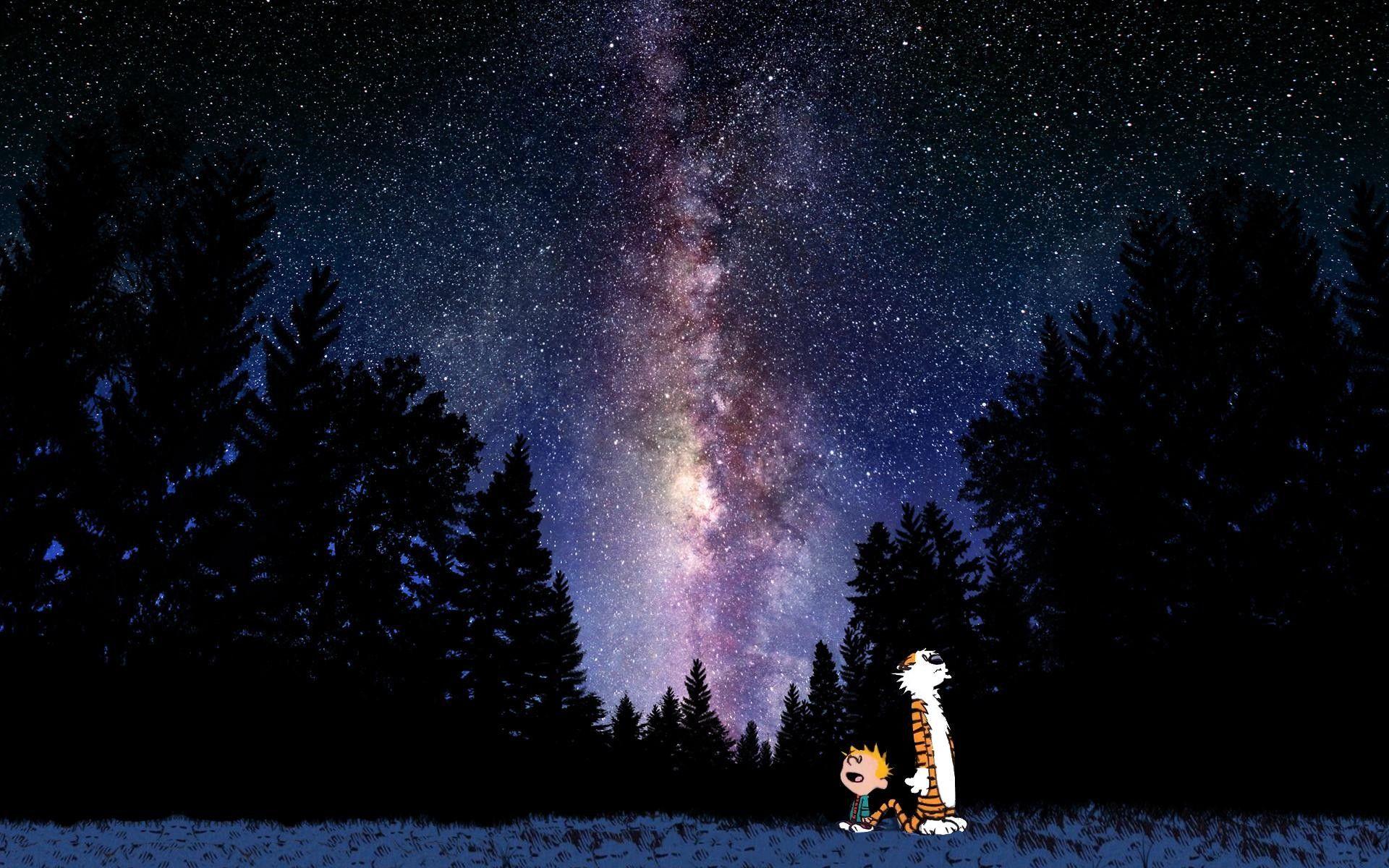 Calvin And Hobbes Comics Milky Way Space Stars