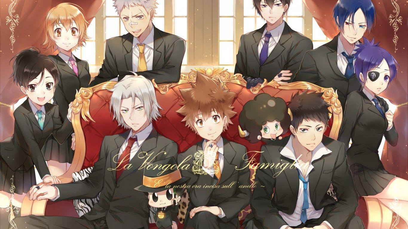 Download 1366x768 Katekyo Hitman Reborn, Sawada Tsunayoshi, Gokudera