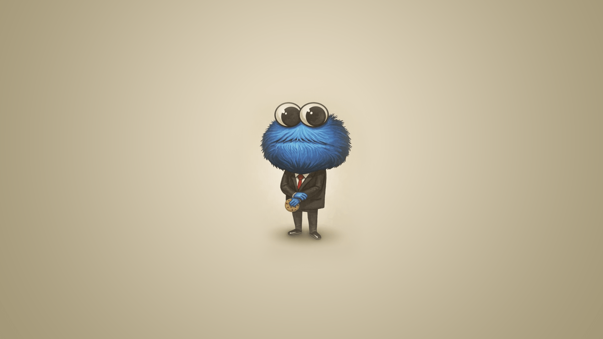 A Suited Up Cookie Monster [1920x1080]