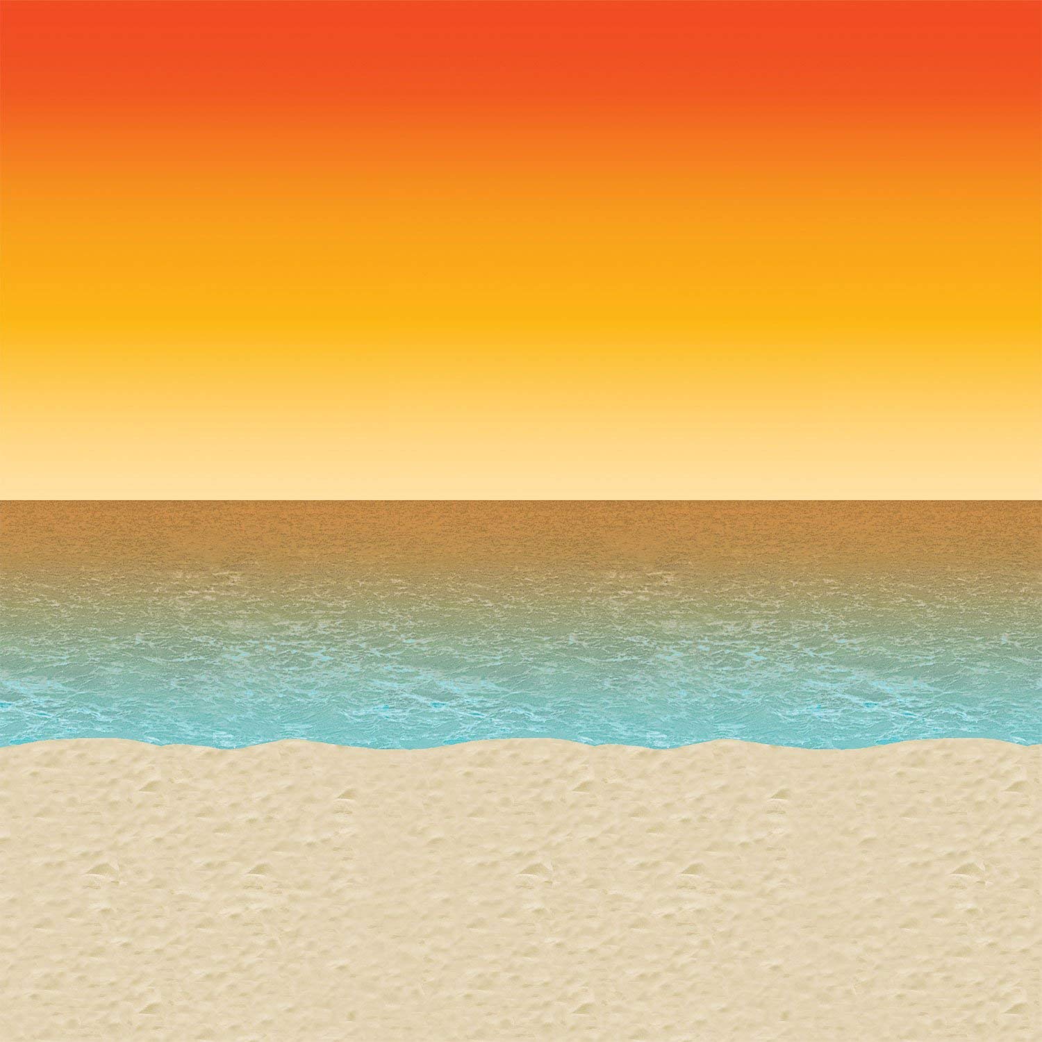 Luau Sunset Backdrop Party Accessory (1 Count) (1 Pkg