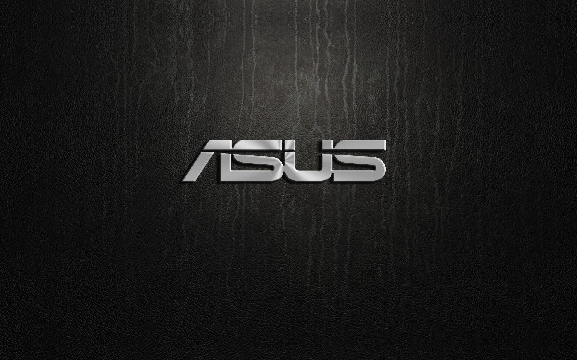 Asus silver logo on black background wallpaper download