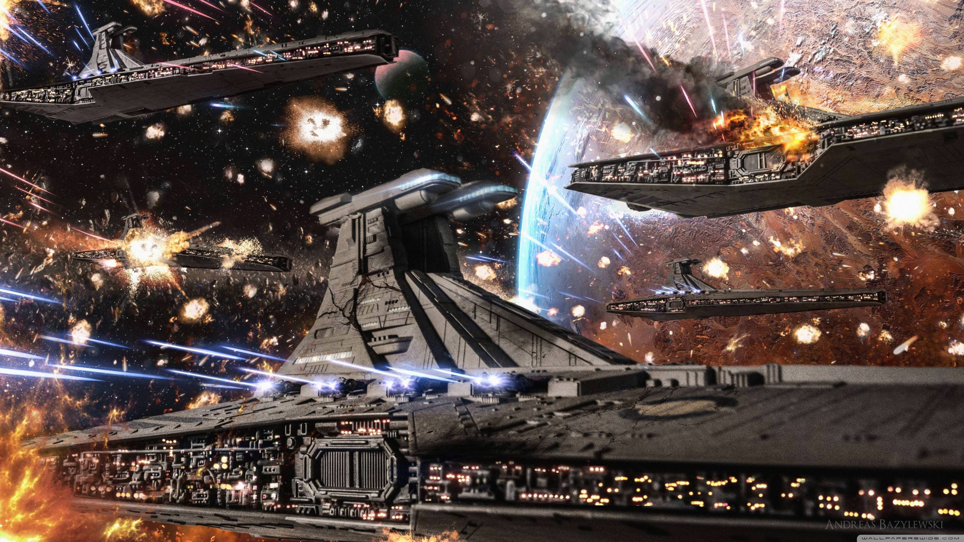 Star Wars Clone Wars Republic Venator Fleet HD desktop wallpaper