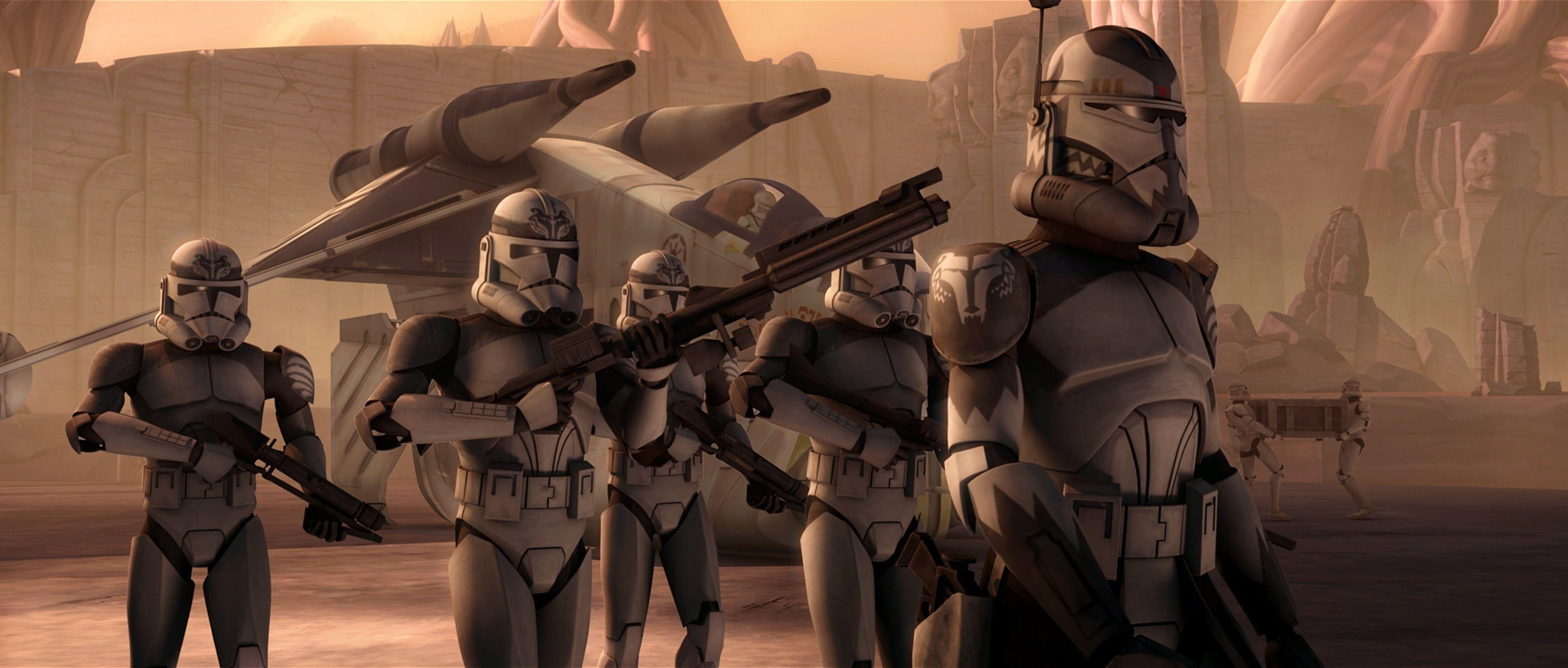 Star Wars stormtroopers illustration, Star Wars, clone