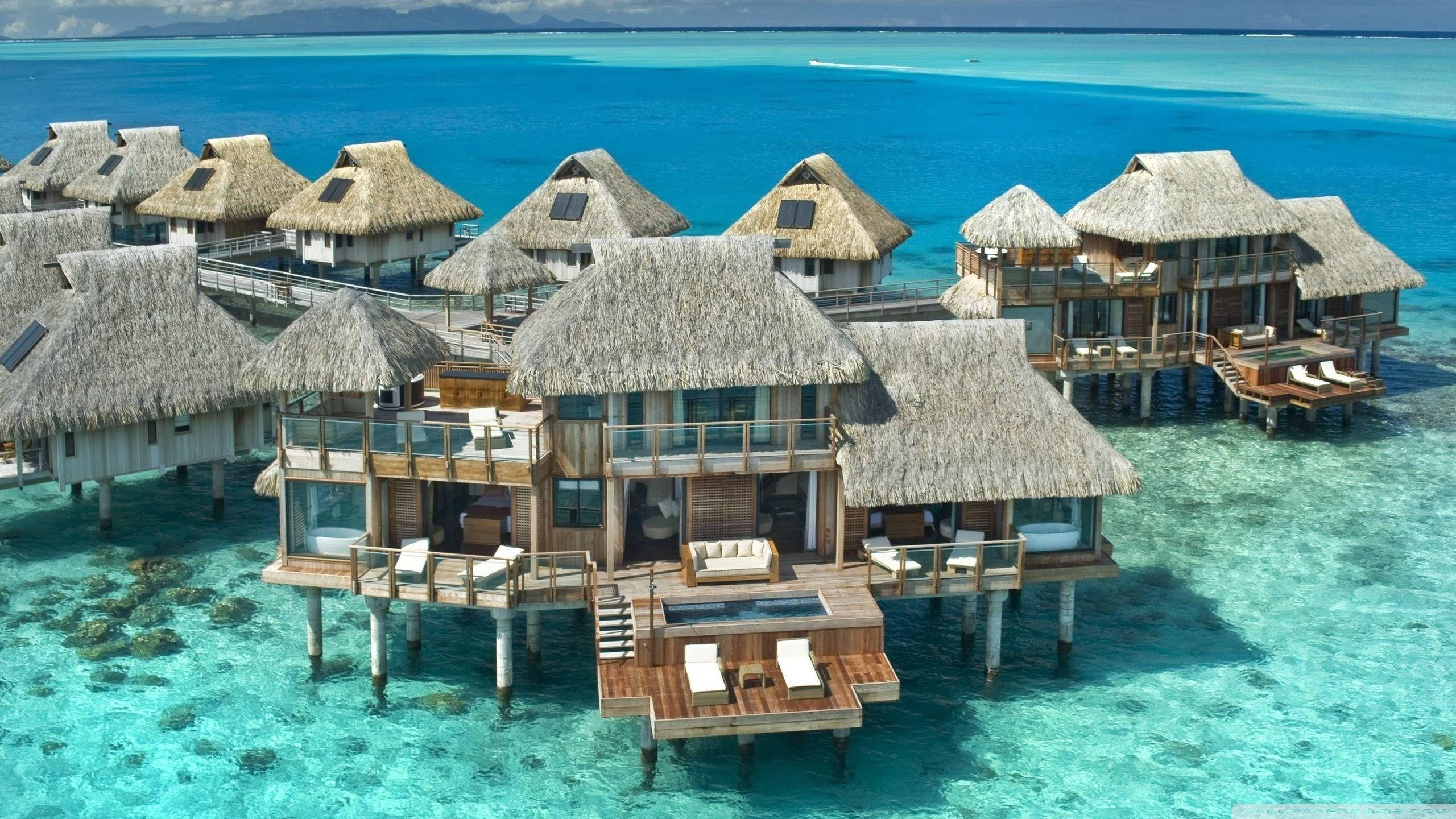 Hilton Bora Bora Nui Resort, French Polynesia ❤ 4K HD Desktop