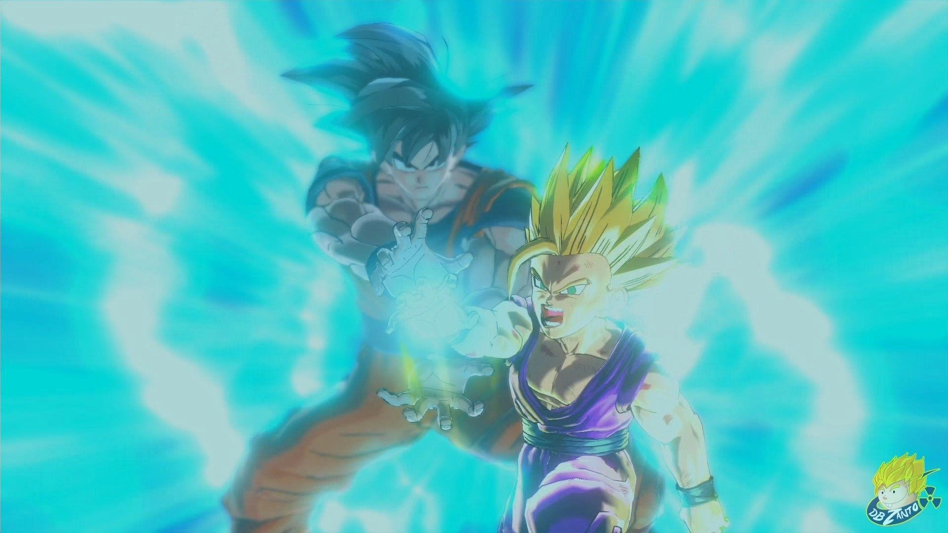 Goku And Gohan Kamehameha Wallpaper