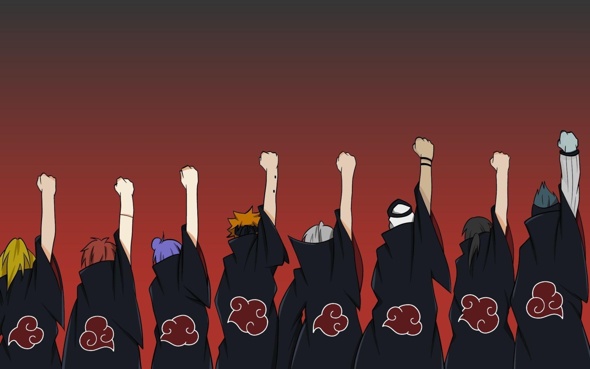 Naruto Itachi Sasori Tobi Deidara With Sharingan Logo