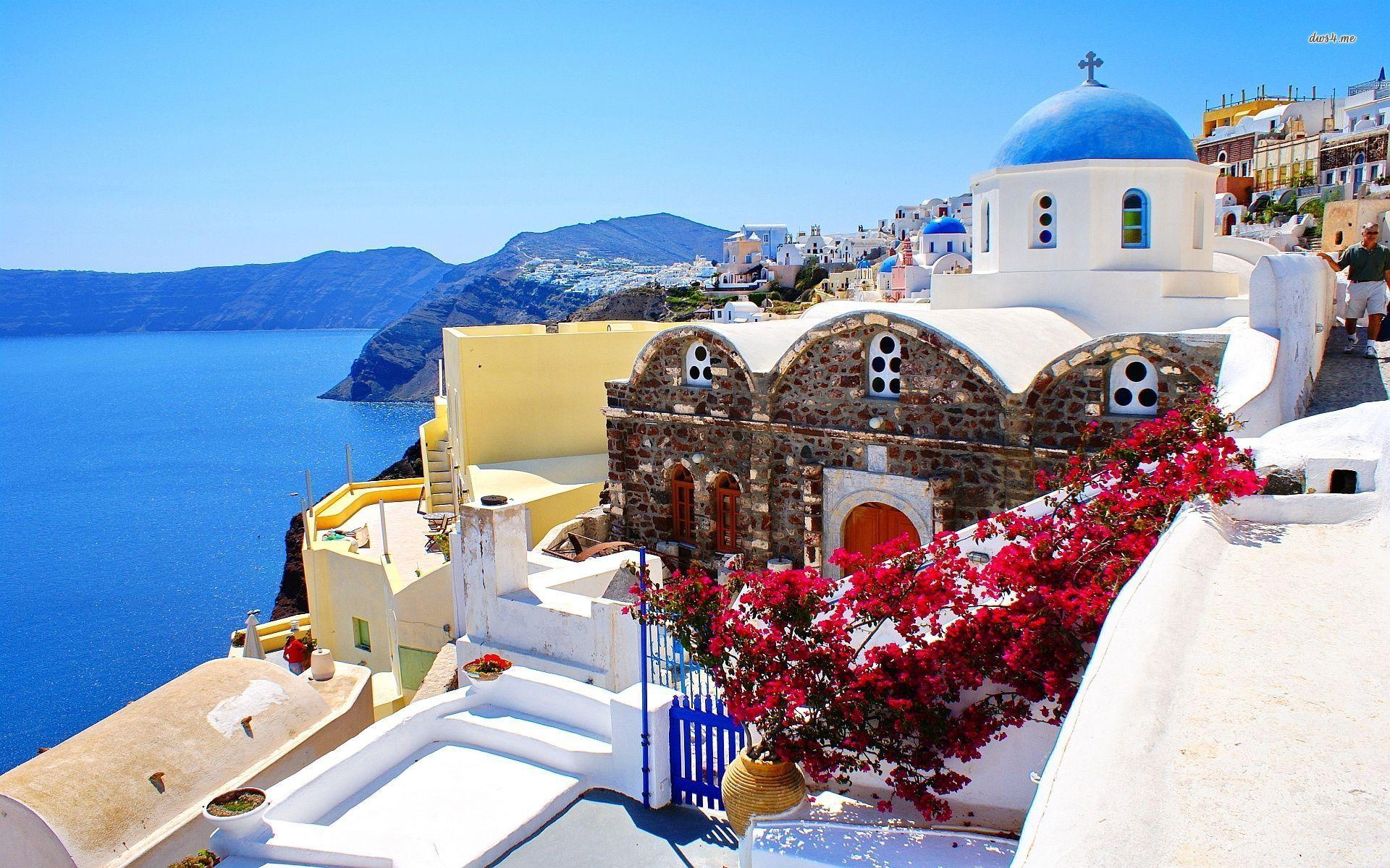 Santorini greec HD Wallpaper, Background Image