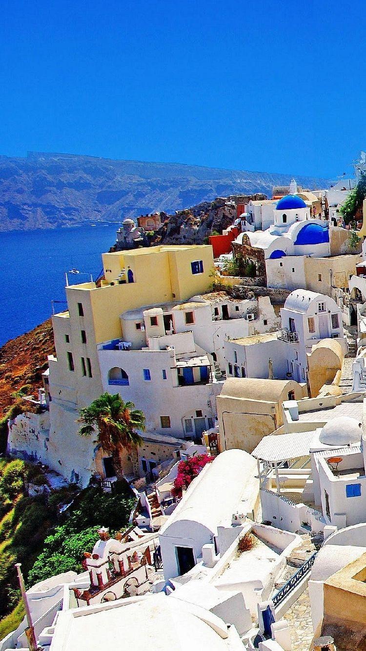Santorini Greece Wallpaper iPhon HD Wallpaper, Background Image
