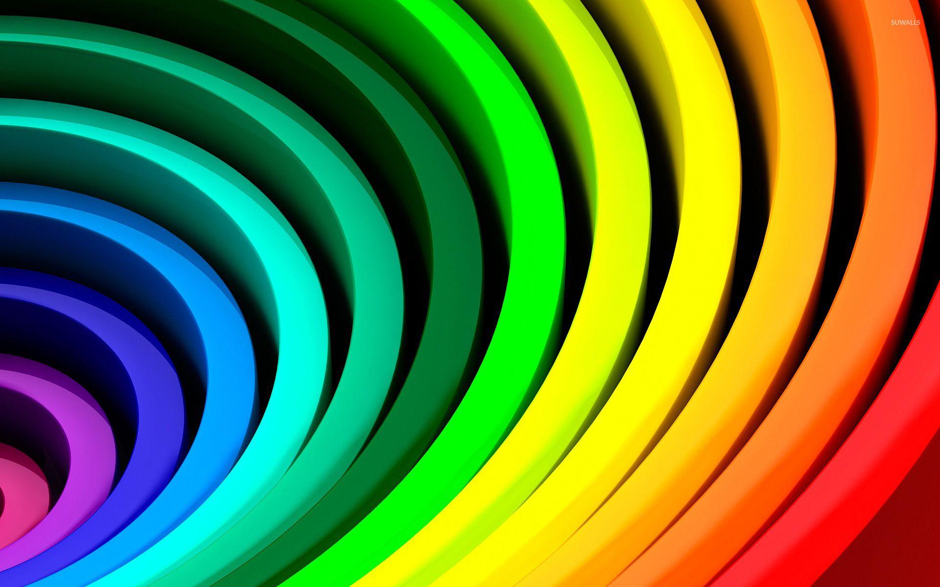 Rainbow rings wallpaper wallpaper