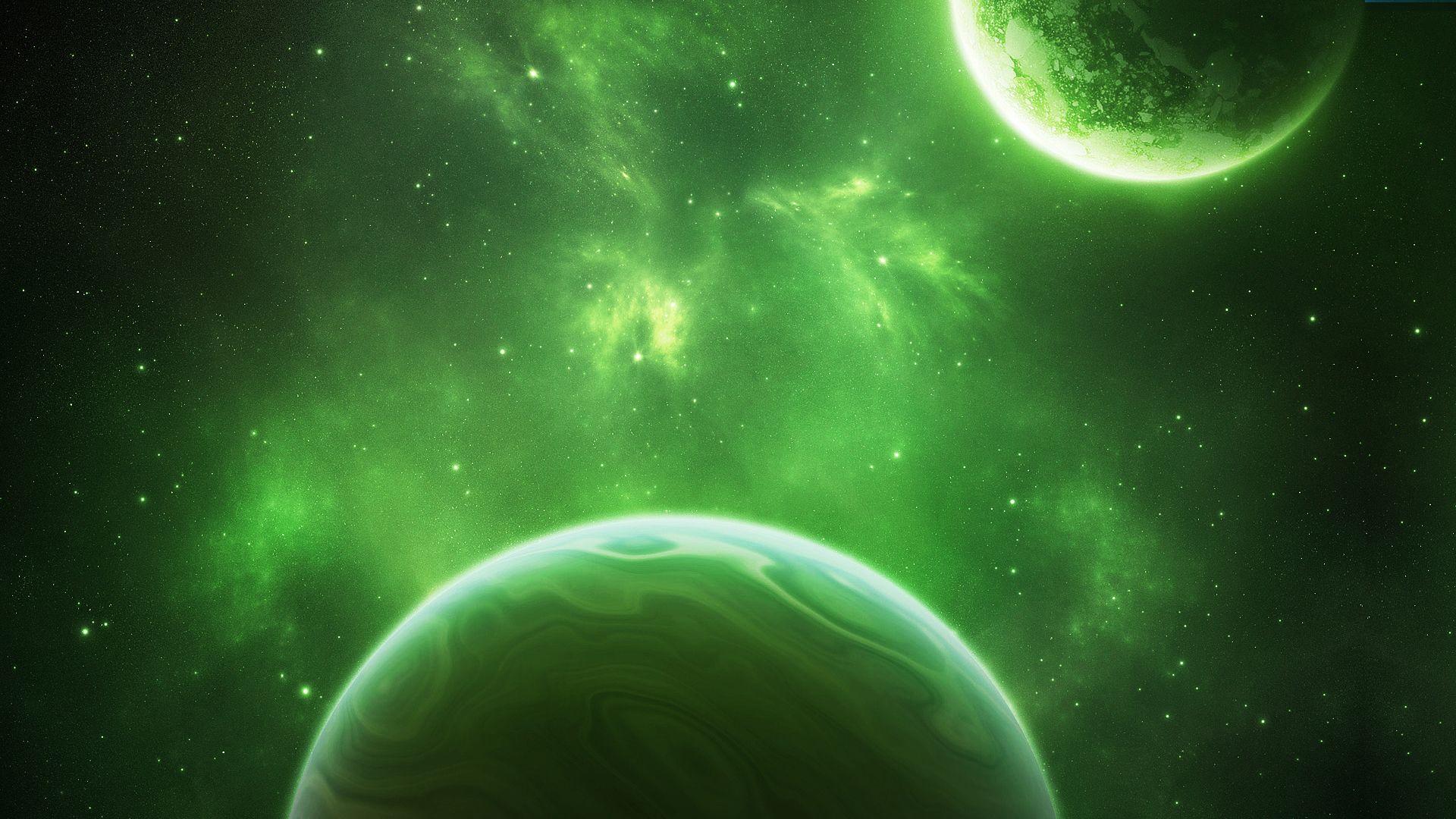 34 Wallpaper Space Green Gambar Gratis - Posts.id