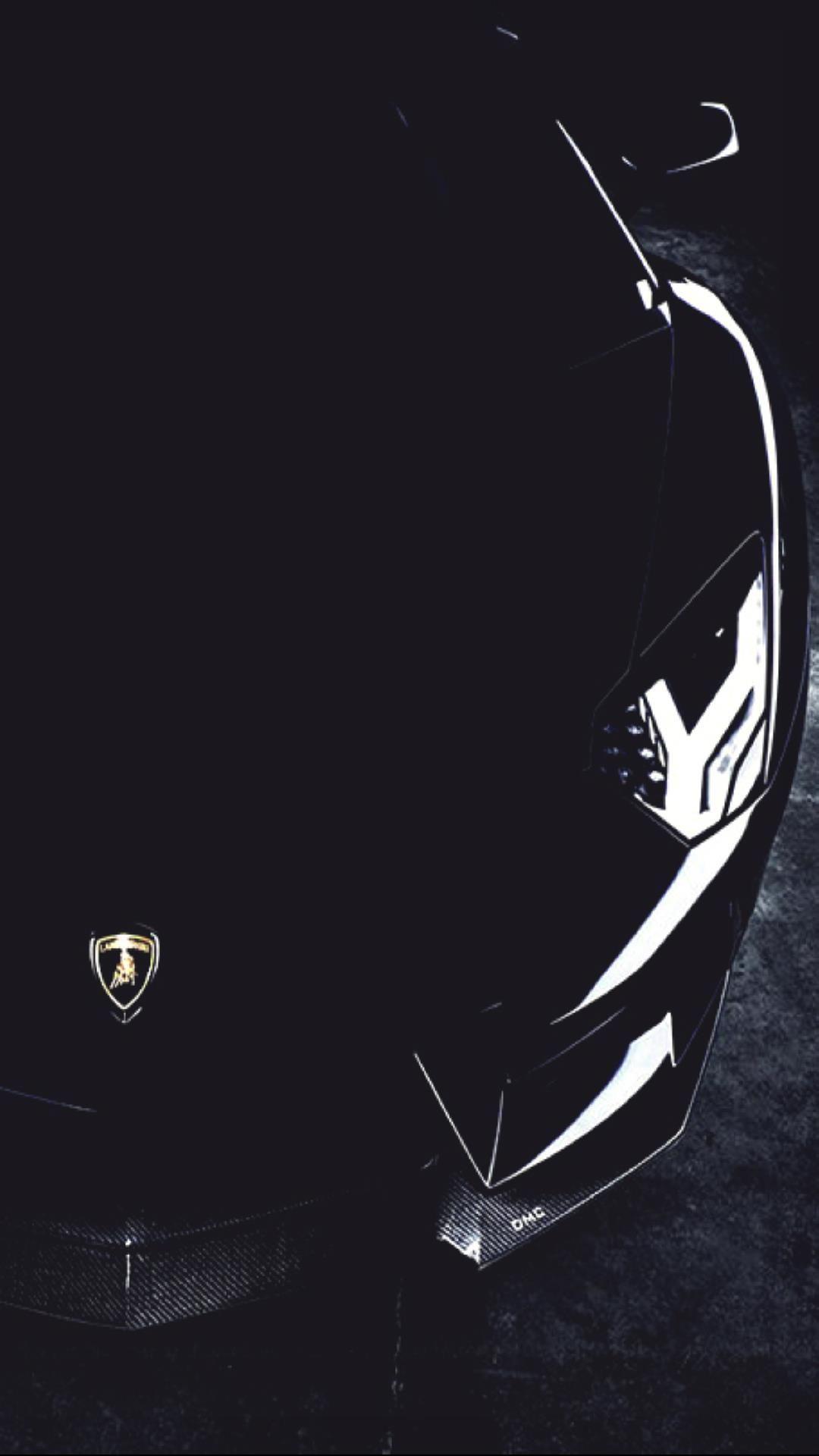 A Lamborghini In Black Mobile HD Wallpaper