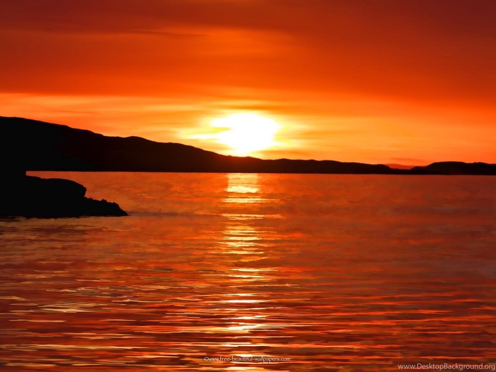 Ocean Sunset Wallpaper Image 45430 HD Picture Top Background