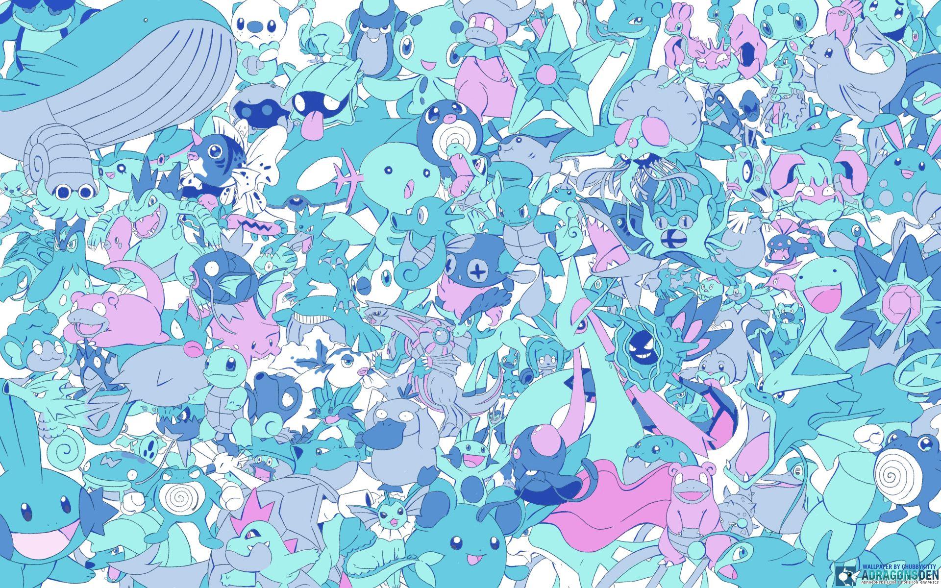 Pokémon Wallpaper: Every water pokemon!